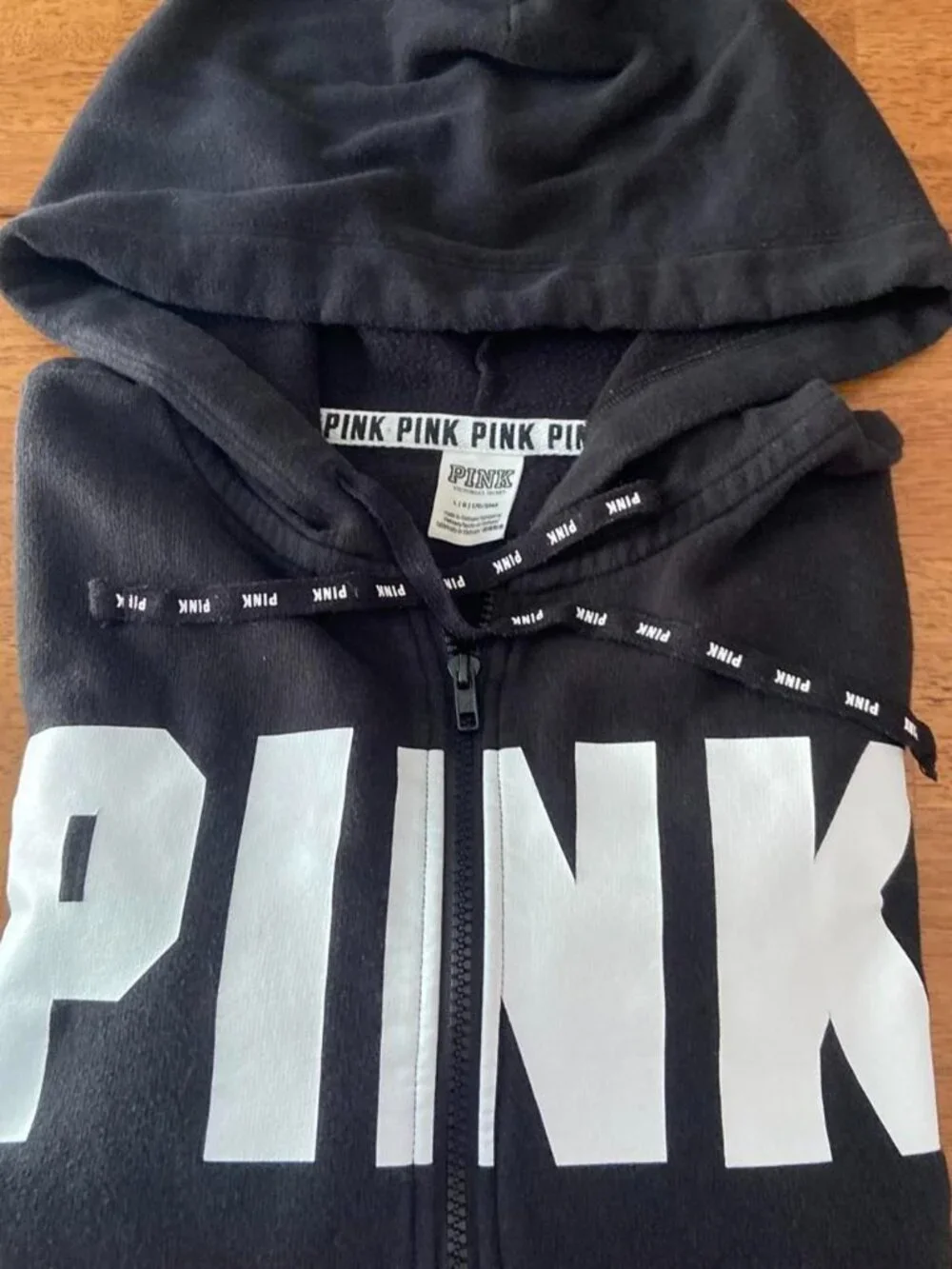 Victoria's Secret Women's Black Full Zip Hoodie